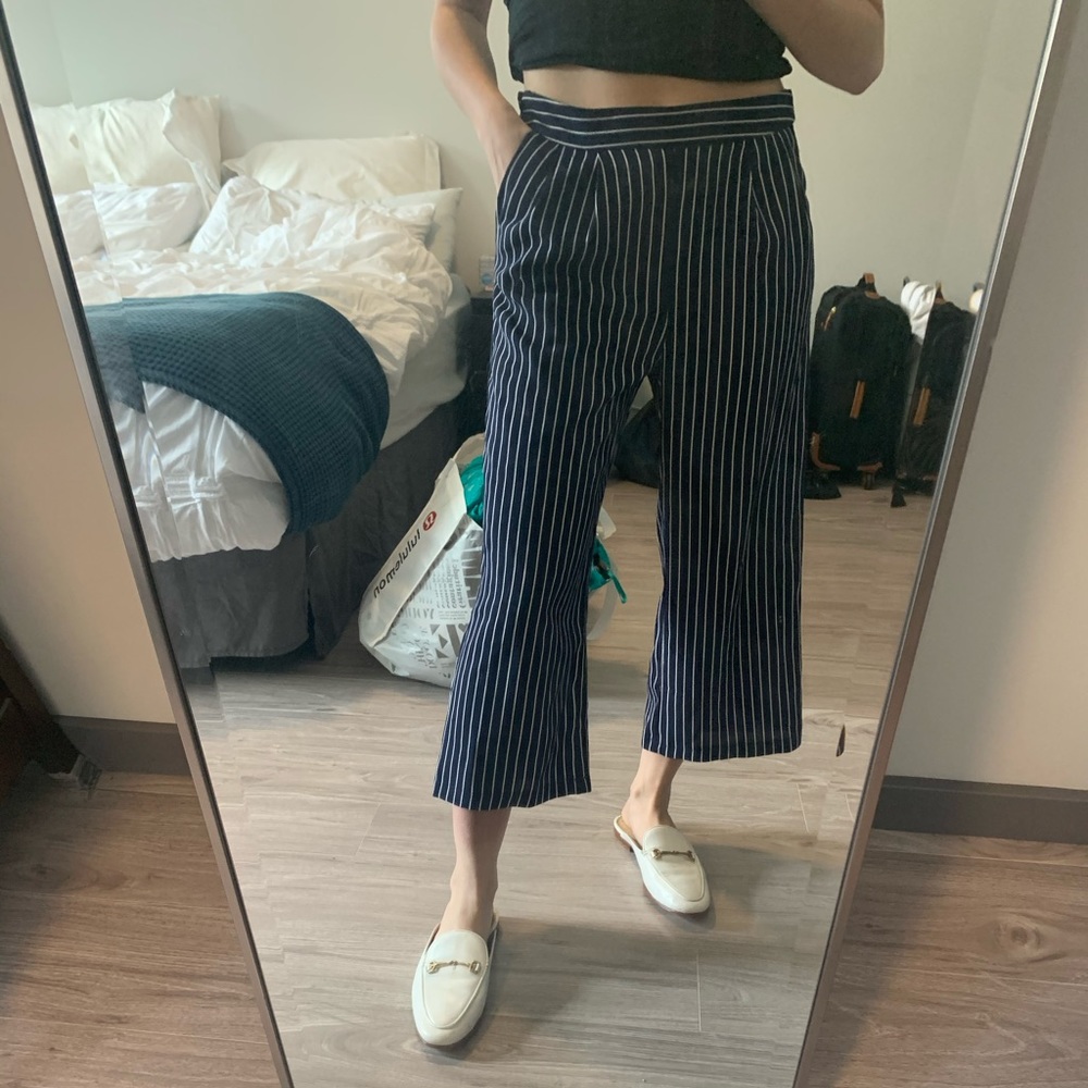 Striped ankles pants